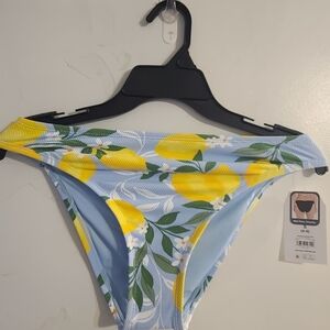 Time and Tru Blue and Yellow Bikini Bottom
